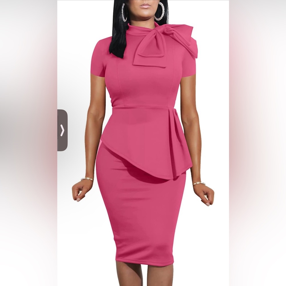 Bright Pink Cocktail/Tea Party/Daytime Dress, size M